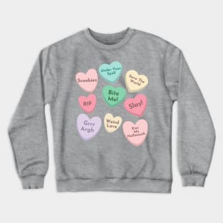 Buffy Valentines Candy Conversation Hearts Crewneck Sweatshirt